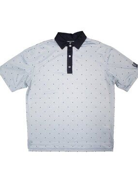 FootJoy Polo Shirt Beverly Golf & Country Club Logo Stretch Short Sleeve Blue XL